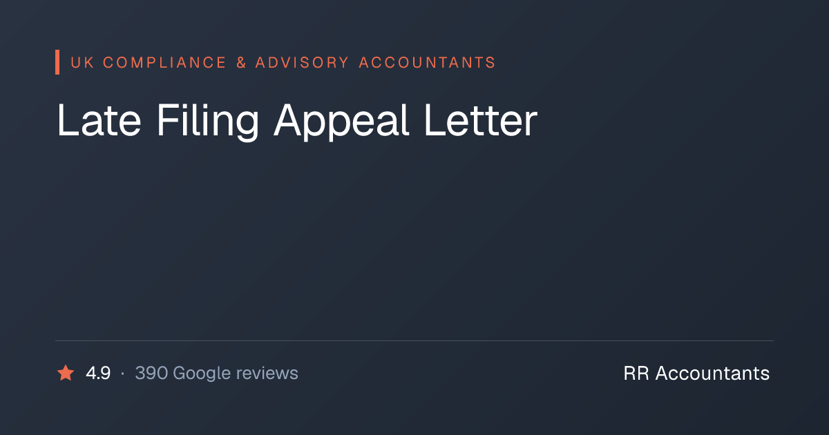 Late Filing Appeal Letter | RR Accountants