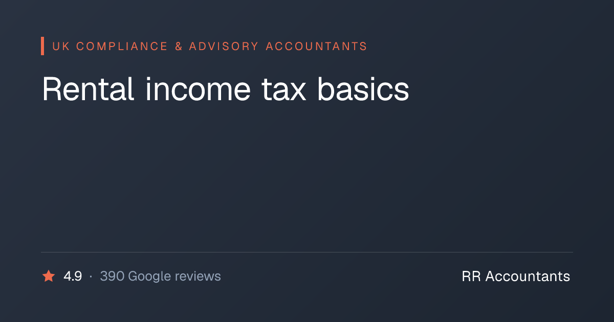 Rental income tax basics | RR Accountants
